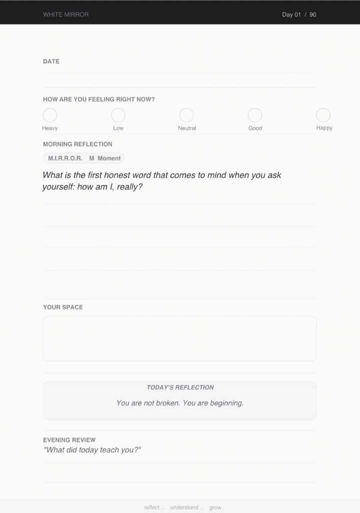 White Mirror physical journal scan